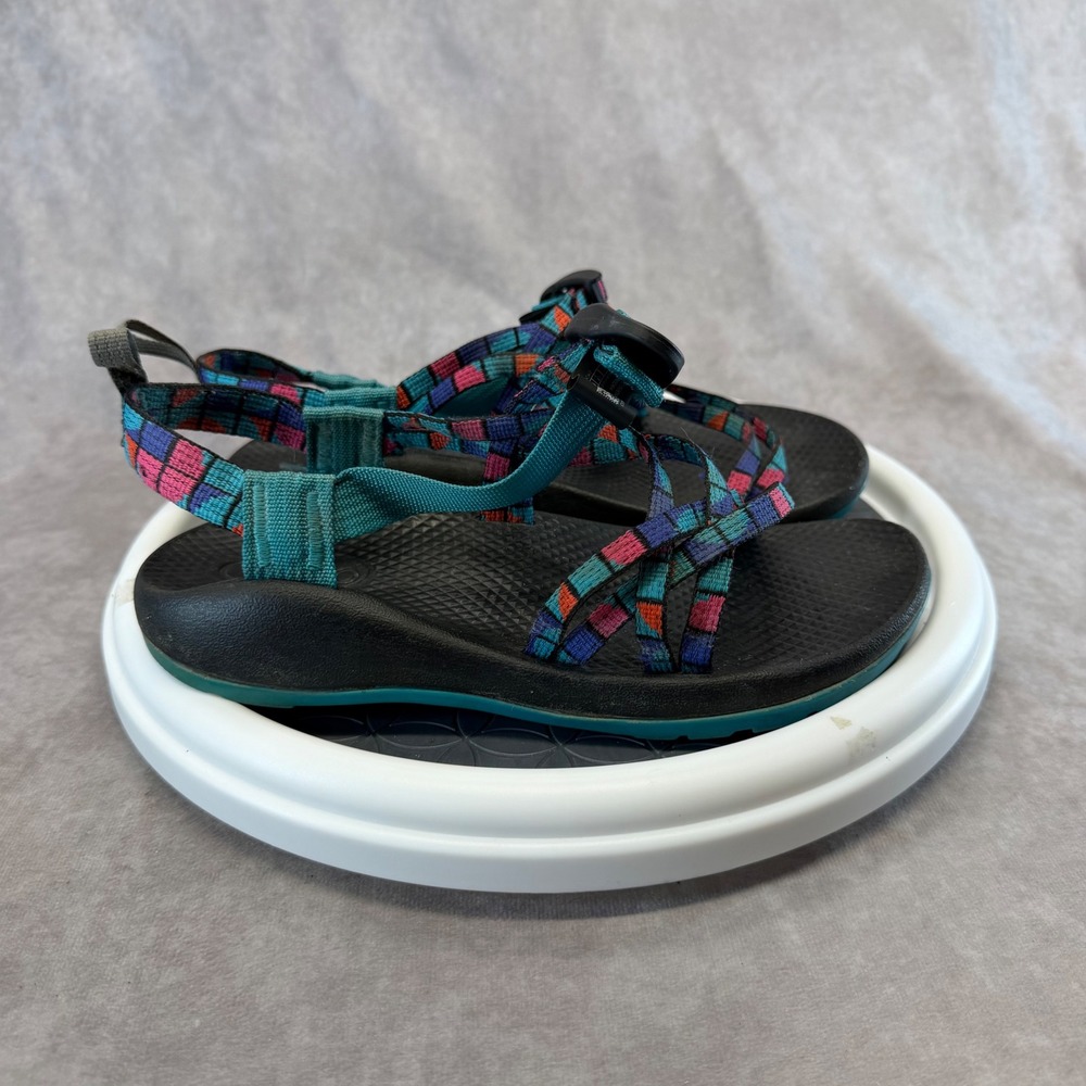 Chaco Z1 Ecotread Sandals Kids 4 Multicolor Geometric Strappy Sport J180264